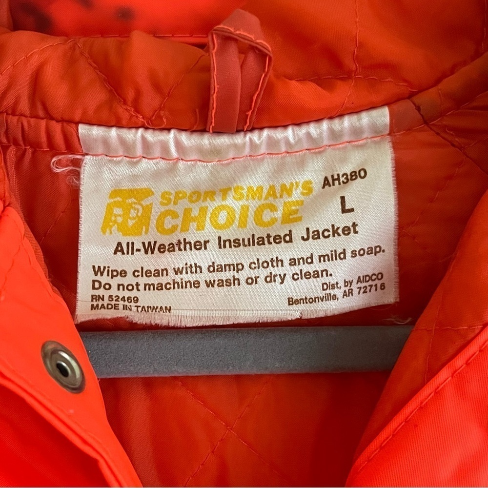 Vintage Sportsman Choice Hunting Orange Rain Jacket-Men’s L/Large-Hunter-Outdoor - Picture 2 of 12